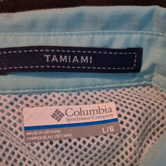 Columbia Blue Casual Button Down Shirt - Picture 6 of 8